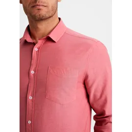 H.I.S. Langarmhemd H.I.S, Herren, Gr. S (37/38), N-Gr, rot, Web, Obermaterial: 100% Baumwolle, unifarben, regular fit, Rundhals, Manschette, Hemden, mit Kentkragen, Oxford-Qualität aus reiner Baumwolle