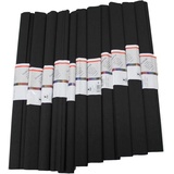 Werola Transparentpapier WEROLA Feinkrepp SCHWARZ 10 Rollen 50x250cm Rolle