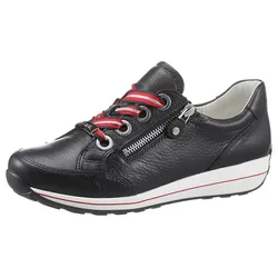 Sneaker ARA "OSAKA", Damen, Gr. 6,5, blau (dunkelblau), Leder, sportlich, Schuhe Sneaker, Freizeitschuh, Halbschuh, Schnürschuh in bequemer Schuhweite G