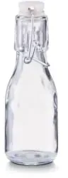 Zeller Glasflasche mit Bügelverschluss, 100 ml 19710 , Maße: Ø 4,8 x 14,5 cm