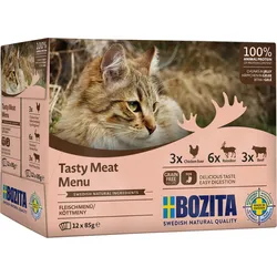 BOZITA Katzennassfutter Häppchen in Gelee Fleisch-Menü Multibox