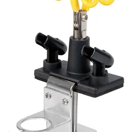 Wiltec Pistolenhalter passend für 4 Pistolen und 1 Manometer 85 x 110 x 210 mm zur Tischmontage