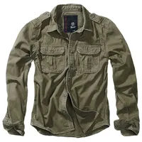 Brandit Textil Vintage Langarmhemd Olive S