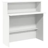 vidaXL Empfangstheke Weiß 100x50x103,5 cm Holzwerkstoff,
