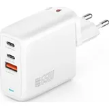 4smarts Ladegerät GaN Flex 65W 2 USB-C+1 USB-A, weiß
