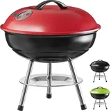 Kubista Micro BBQ Kugelgrill Holzkohlegrill Ø 38cm emaillierter Edelstahl - Kompakt, Tragbar & Ultra-Leicht für Camping & Balkon