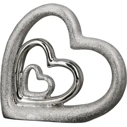 GILDE Porzellan Skulptur Triple Heart H=15cm