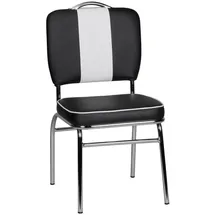KADIMA DESIGN Retro Esszimmerstuhl Textil schwarz