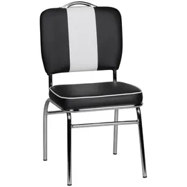 KADIMA DESIGN Retro Esszimmerstuhl Textil schwarz