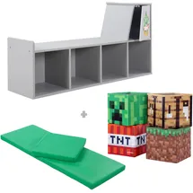 Phoenix Sitzbank Minecraft Mehrfarbig Grau/Grün 119 x 60 x 30 cm