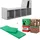 Phoenix Sitzbank Minecraft Mehrfarbig Grau/Grün 119 x 60 x 30 cm