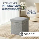CASARIA CASARIA® Faltbarer Sitzhocker Grau