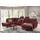 Home Affaire Wohnlandschaft HOME AFFAIRE "Palmera U-Form, B: 308 cm", rot (bordeaux), B:308cm H:89cm T:212cm, 100% Polyester;Struktur (100% Polyester);Luxus-Microfaser in Lederoptik (100% Polyester), Sofas, Wohnlandschaft, optional Bettfunktion & Bettkasten, Federkern