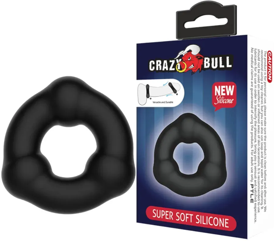 CRAZY BULL - SUPERWEICHER SILIKONRING MIT KNOCHEN