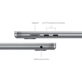 Apple MacBook Air M3 2024 15,3" 16 GB RAM 512 GB SSD 10-Core GPU Space Grau