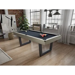 Multifunktionstisch - Billard & Tischtennis - 213,4 x 111,8 x 78,5 cm - Holzfarben hell & Schwarz - MELIAN