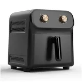 Klarstein AeroCrisp 6 Heißluftfritteuse 1700 W, Heißluftfritteuse, 80–200 °C, Zirkulierende Heißluft, CoolTouch-Gehäuse, Drehknöpfe, Schwarz