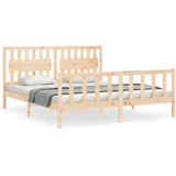vidaXL Massivholzbett 180 x 200 cm Braun