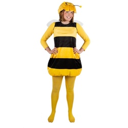 Maskworld Kostüm Biene Maja Kostüm, Hochwertiges Lizenzkostüm der beliebten Biene aus der animierten TV-S gelb S