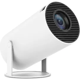 lqwell Beamer Projektor, unterstützt BT5.0 mit 11.0 Android OS, Automatische Trapezkorrektur, 130-Zoll-Display, 4K Heimkino, hdmi, Weiß