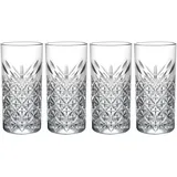 Mäser Mäser, Serie Timeless, Longdrinkbecher 45 cl, Gläser-Set, 4 teilig, Klar