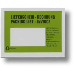 1000x Dokumententaschen aus Pergamin Papier Lieferschein/Rechnung grün C6