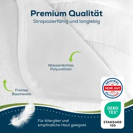 Sensalou Matratzenschoner wasserdicht 180 x 200 cm weiß