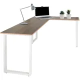 HJH Office Schreibtisch Workspace Basic I Walnuss Nachbildung/weiß
