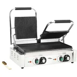 vidaXL Doppelter Gerillter Panini-Grill 3600 W 57x30,5x20 cm