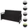 Mendler HWC-F39 3er Sitzbank 150 x 60 x 85 cm Braun