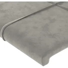 vidaXL Kopfteil Hellgrau 90x5x78/88 cm Samt