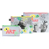 Classic Art Reflective Zip Pockets, reflektierend, Kosmetikkoffer, reflektierend, Kosmetikkoffer, Reflektierend, Kosmetikkoffer