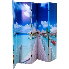 vidaXL Raumteiler klappbar 200 x 170 cm Strand