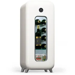Shirley 15 Uno Weinkühlschrank 15 Flaschen 5 - 20 °C Touch Retro Creme 15 Flaschen 1 Kühlzone