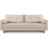 KONSIMO Schlafsofa ERISO Sofa 3-Personen, ausziehbare Liegfläche 196x150 cm weiß