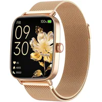 Smartwatch Damen Herren mit Telefonfunktion, 1,85" Fitnessuhr Smart Watch, 100+ Sportmodi Fitness Tracker mit Herzfrequenz/SpO2/Schlaf Monitor Schrittzähler, IP68 Wasserdicht Sportuhr für iOS Android