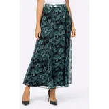 CREATION L A-Linien-Rock in schwarz-petrol-bedruckt | Gr.: 38