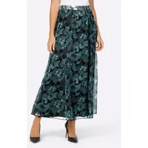 CREATION L A-Linien-Rock in schwarz-petrol-bedruckt | Gr.: 38