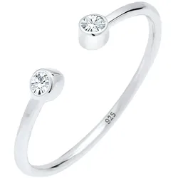 Elli Solitär Statement Kristalle 925 Silber Ringe   Damen 