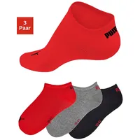 Puma 3P Sneaker Socks Rot/Grau Gr. 47/49