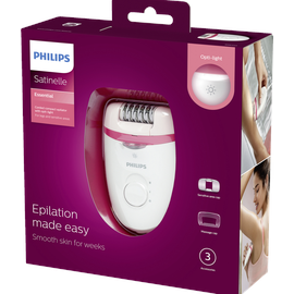 Philips Satinelle Essential BRE255/00 weiß/rosa