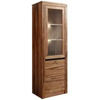 Massivmoebel24 - Vitrine Wild-/Zerreiche 62x42x191 natur geölt montreux 120