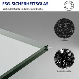 IMPTS Eckdusche mit Falttür links 70 x 75 cm silber Sicherheitsglas Duschwanne