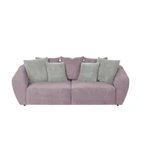 Smart Big Sofa altrosa - Cordstoff Saturo rosa/pink ¦ Maße (cm): B: 250 H: 81 T: 106