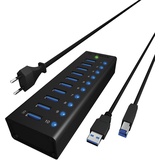 RaidSonic Icy Box IB-AC6110 USB-Hub, 10x USB-A 3.0, USB-A 3.0 [Buchse] (70419)