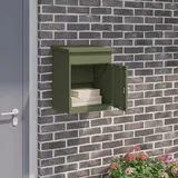 vidaXL Paketdrop-Box Olivgrün inkl. Zeitungsfach