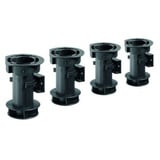 Hettich 4x Sockelverstellfuß Möbelfuß max 200kg Kunststoff schwarz Clips 9219628 - 120 x Ø 25 mm,