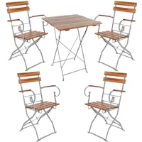Mojawo Biergarten Set 3-tlg. Silber