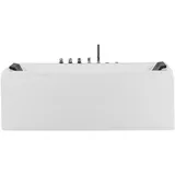Beliani Whirlwanne Eckmodell mit LED MOOR 173 x 82 cm Weiß