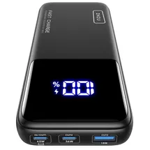 INIU Power Bank, 20000mAh 65W Powerbank Klein Aber Stark Phone & Laptop, Externe Handyakkus USB C Input&Output, Kompatibel mit MacBook Pro Surface Go iPad iPhone 16 15 14 Pro Max Plus Steam Deck etc
